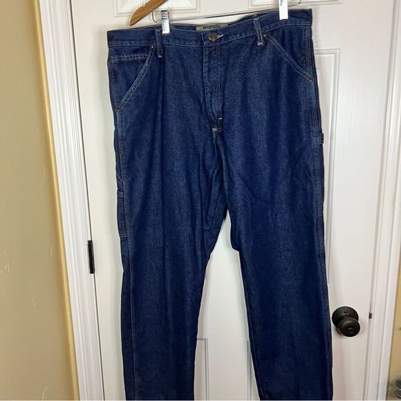 Men’s Wrangler Carpenter Style Fully Fleece Lined Jean‎ Size 38x30 - Picture 1 of 9